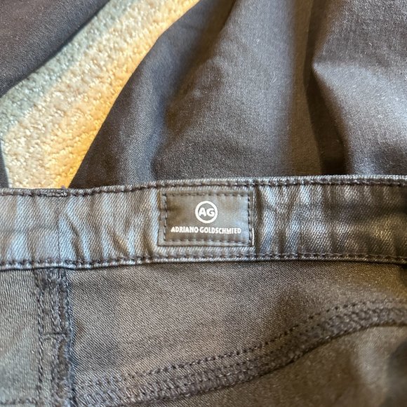 AG Adriano Goldschmied Jean Jackson Black Contour Tuxedo Skinny Low Boho Size 31 - Picture 3 of 15